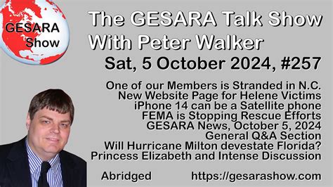 2024-10-05 GESARA Talk Show 257 - Saturday - Abridged