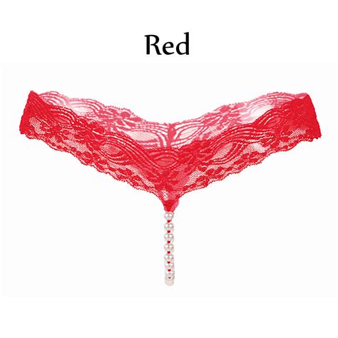 Women S Pearl G String Thong Lace Underwear Sexy Lingerie Panty Panties Gstring EBay
