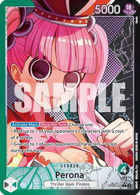 Perona 021 Alternate Art Wings Of The Captain One Piece Card Game