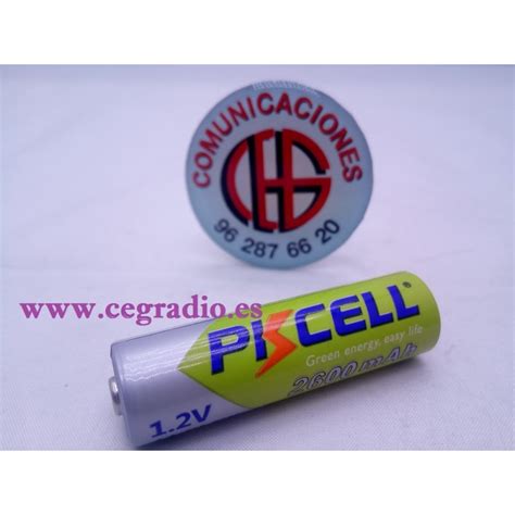 Pkcell Batería Recargable Ni MH AA 2600 mAh 1 2 V 2A