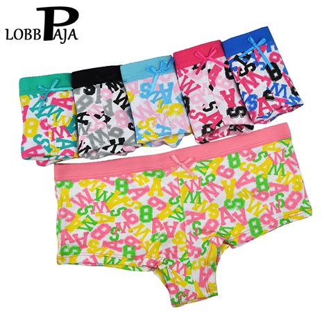 Buy 6 Pcs Lot Women Boxers Woman Underwear Cotton Hot Letters Print Sexy Ladies