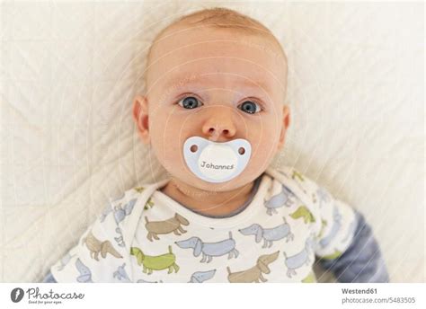 Portrait Of Baby With Pacifier A Royalty Free Stock Photo From Photocase