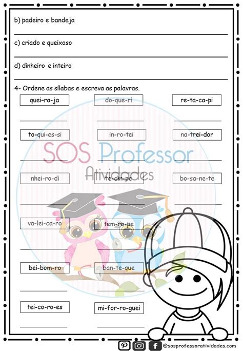 Ortografia E I Ei Sos Professor Atividades Ortografia Atividades