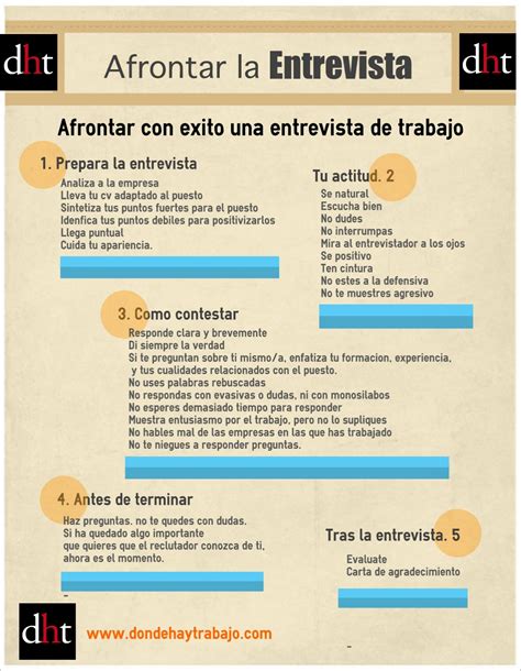 C Mo Afrontar Con Xito Una Entrevista De Trabajo Infografia