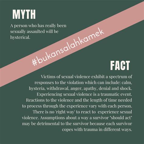 Sexual Violence Myths And Facts English Infosheets Bukansalahkamek My