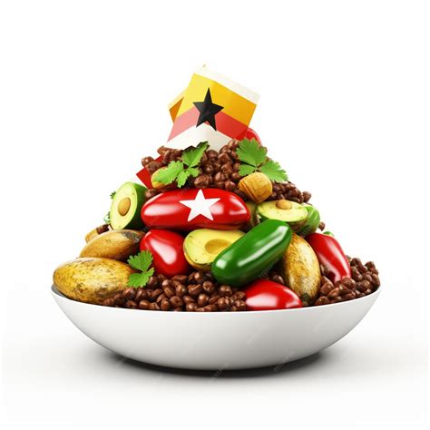 Premium AI Image | National food of Sierra Leone with white background