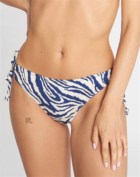 Bikini Bottom Odda Zebra Blue Bademode Bekleidung Frauen Muso