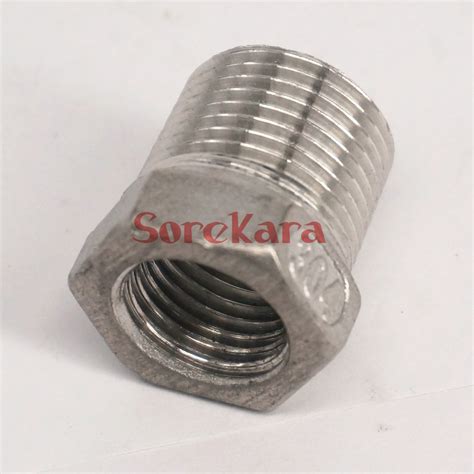 304 Stainless Steel Reducer 12 Bsp Male To 38 Bsp Female Pipe Fitting Ebay