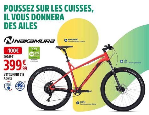 Promo Vtt Summit Adulte Nakamura Chez Intersport Icatalogue Fr