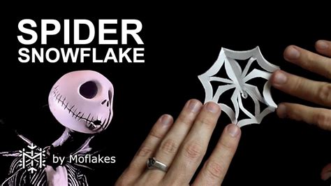 How To Make A Spider Snowflake Inspired By Jack Skellington Paper Craft And Template Youtube