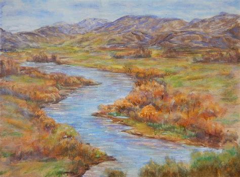 Winding River Painting By Anwar Sahib