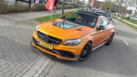 Mercedes AMG C63S Coupe With Glass Hood Revs Accelerations YouTube