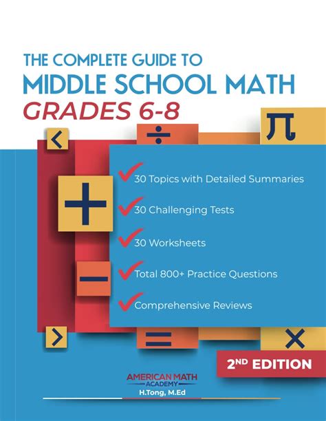 Middle School Math Book Complete Guide For Grades 6 8 Pre Worksheets Library