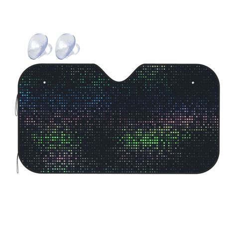 YFYANG Front Windshield Sun Shade, Square Mosaic Foldable Car Visor for