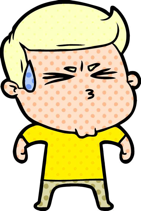 cartoon frustrated man 12466844 Vector Art at Vecteezy