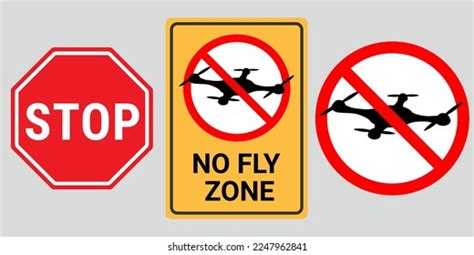 No Fly Zone Vector Sign Prohibiting Stock Vector (Royalty Free ...