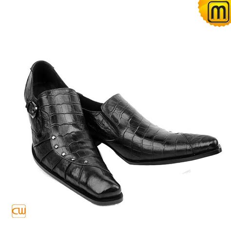 Italian Mens Leather Dress Shoes Black CW701105