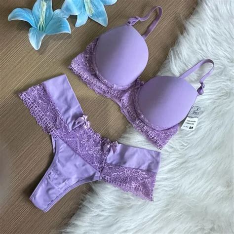 Conjuntos Lingerie Tanga Fio Duplo Suti Bojo Poliamida Parcelamento Sem Juros