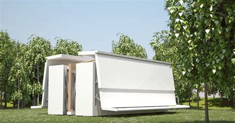 ten fold's houses unfold in eight minutes at the push of a button