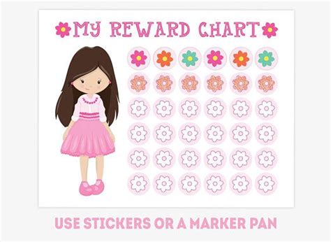 Behavior Reward Chart Girl