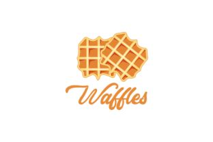 Waffle Dessert Sweet Food Bakery Logo Graphic By 2qnah Creative Fabrica