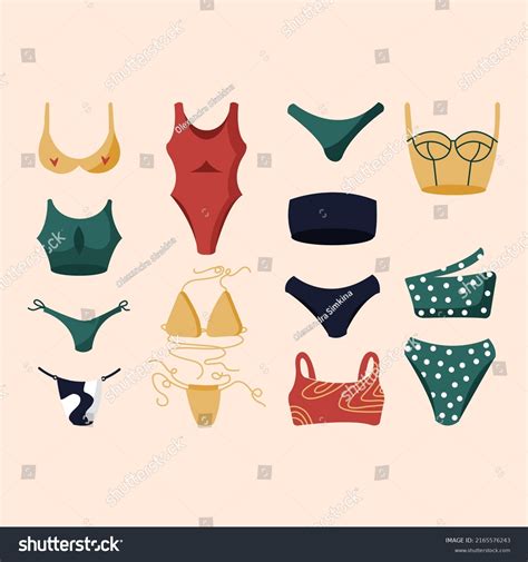 Woman Bikini Swimwear Set Summer Pool Stock Vector Royalty Free 2165576243 Shutterstock