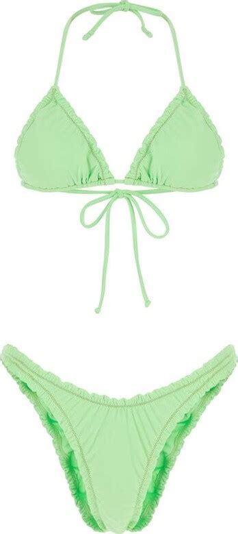 Reina Olga Guia Scrunch Detailed Triangle Bikini Set Shopstyle Two