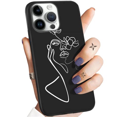 Etui Matowe Do Iphone 14 Pro Wzory Line Art Kreska Linia Obudowa