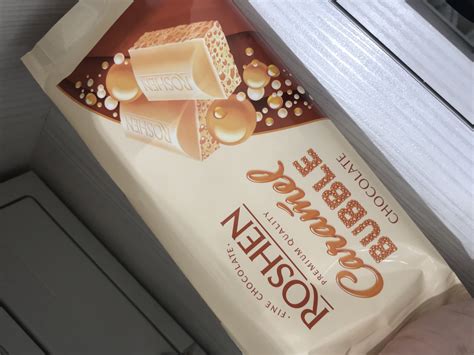 Белый шоколад ROSHEN Caramel Bubble - «Нежнятина» | отзывы