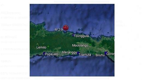 Selang 8 Jam 4 Kali Gempa Bumi Di Gorontalo Hingga Minggu 2 Oktober