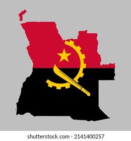 Angola Flag Inside Angolan Map Borders Stock Vector (Royalty Free ...