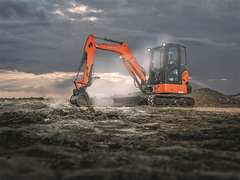 New Kubota Kx With Canopy Angle Blade Compact Excavator