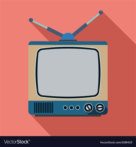 Retro tv set Royalty Free Vector Image - VectorStock