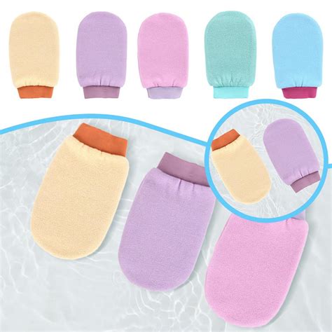 Hpdl Shower Bath Gloves Exfoliating Wash Skin Mitt Massage Loofah Body