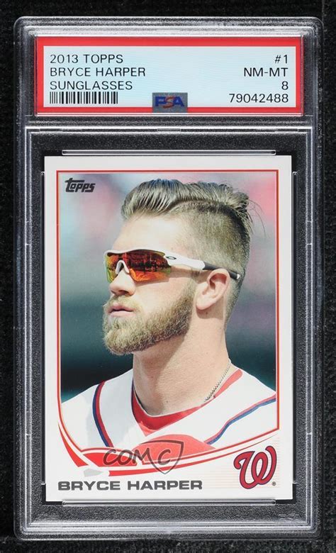 2013 Topps Sunglasses Variation Bryce Harper 13 Psa 8 Ebay