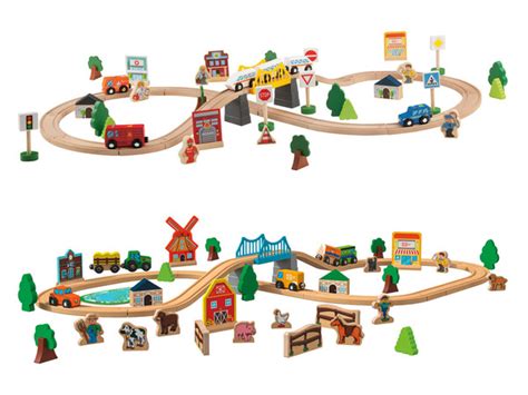 Playtive Holz Eisenbahn Sets Teilig Echtholz Von Lidl F R