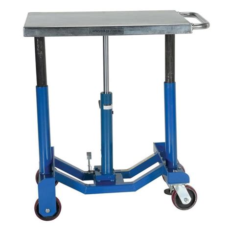 Vestil Pt12 10 Low Profile Foot Pumped Post Lift Table