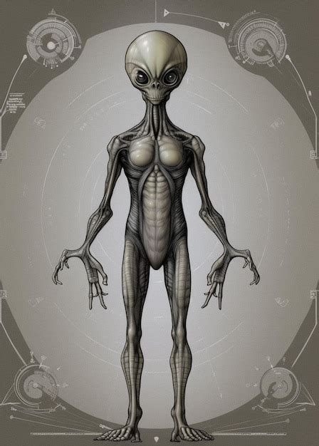 Premium AI Image | A cartoon of a alien with a human body.