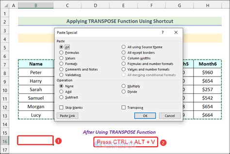 How To Use Transpose Function In Excel