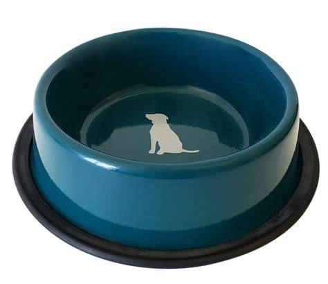 Nonskid Dog Bowl with Cool Gray Dog Silhouette – Loyal Leash