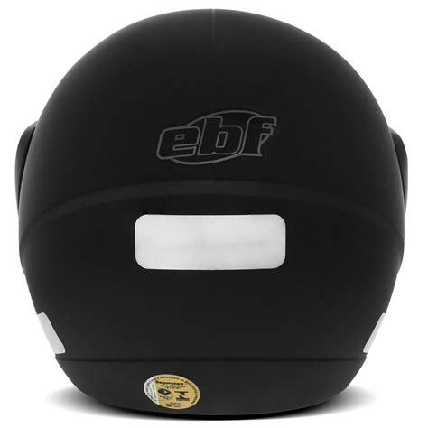 Capacete Aberto Ebf Thunder Open Solid Preto Fosco Ebf Capacetes