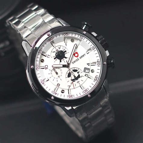 Jam Tangan Pria Swiss Army Chrono Aktif Stainless Steel Chrono Dan