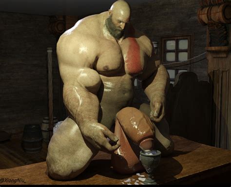 Rule 34 Bald Bald Man Bara Beard Big Ass Big Butt Big Penis Bubble