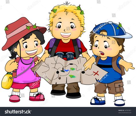 Treasure Hunting Vector 34787851 Shutterstock