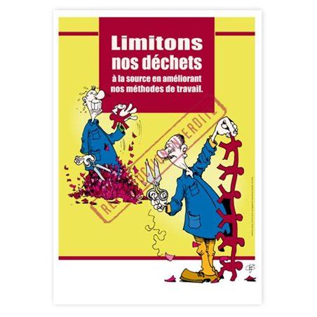 Affiche sécurité Limitons les déchets Graphito Prévention