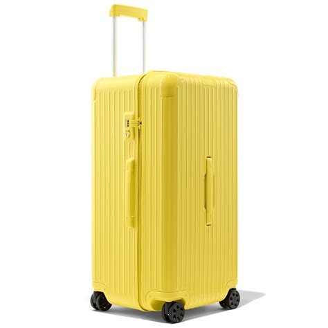 Essential Trunk Plus Large Lightweight Suitcase Saffron Yellow Rimowa