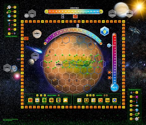 Terraforming Mars Venus Next Replacement Game Board Image For Neoprene Mat Etsy