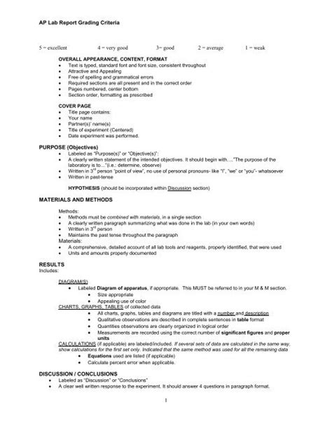 Biology Lab Report Template Business Design Layout Templates