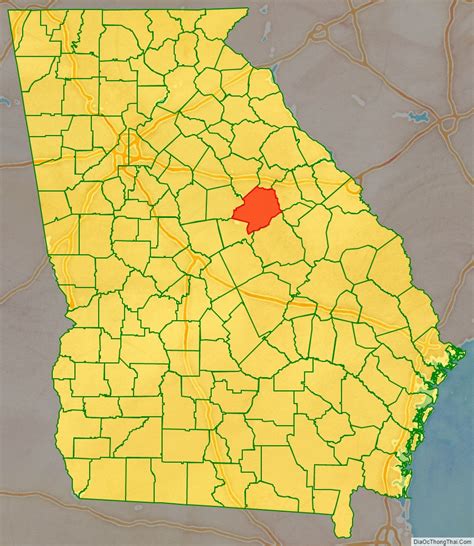 Map of Hancock County, Georgia - Thong Thai Real