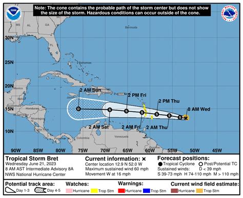 Tropical Storm Bret strengthens, heads for Caribbean — and another ...